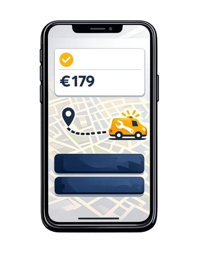 Dienstleister bei der Arbeit